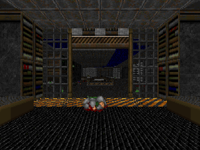 A six-frame Freedoom sequence shows the viewpoint moving and the weapon appearing at the bottom of the screen.